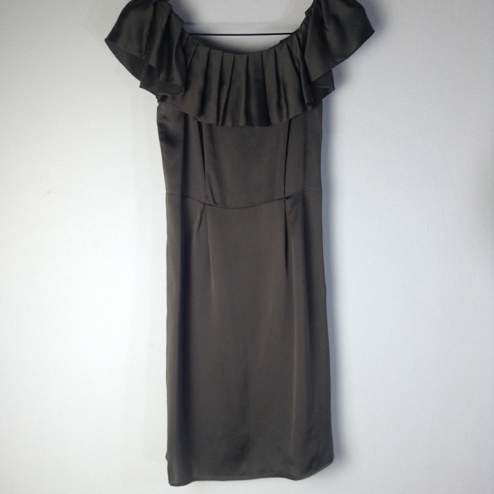 Banana Republic silk olive dress